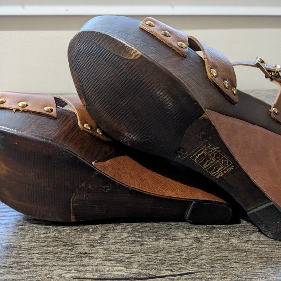 Carvela Kurt Geiger "Katey" Leather Platform Wedge Sandal Size 40 - Picture 5 of 5